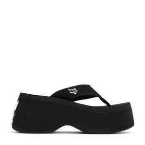 Naked Wolfe Black Platform Sandal Flip Flops